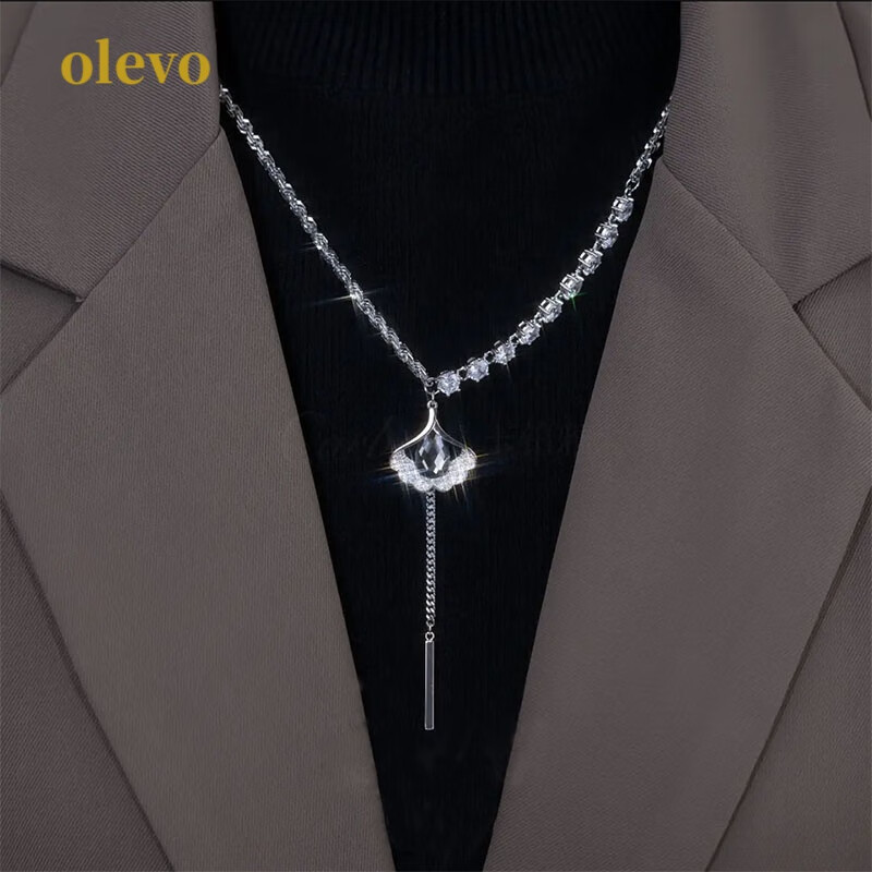 olevo毛衣链长款2023年新款项链百搭大气设计感衣服配饰挂件秋冬女 银色 项链使用感如何?