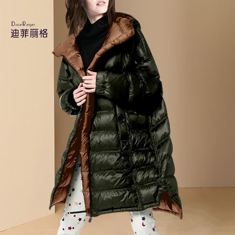 迪菲丽格冬季2021年新款女宽松羽绒服女中长款加厚保暖外套潮 图片色
