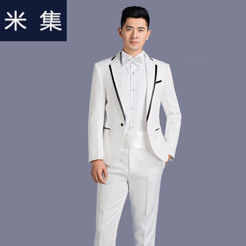米集演出服男歌手修身礼服男士西服演出西装套装男装影楼舞台合唱服装