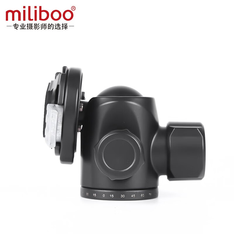 miliboo 米泊MYT801二代液压云台摄影摄像单反独脚架通用摄像机三脚架 MU全景球形云台
