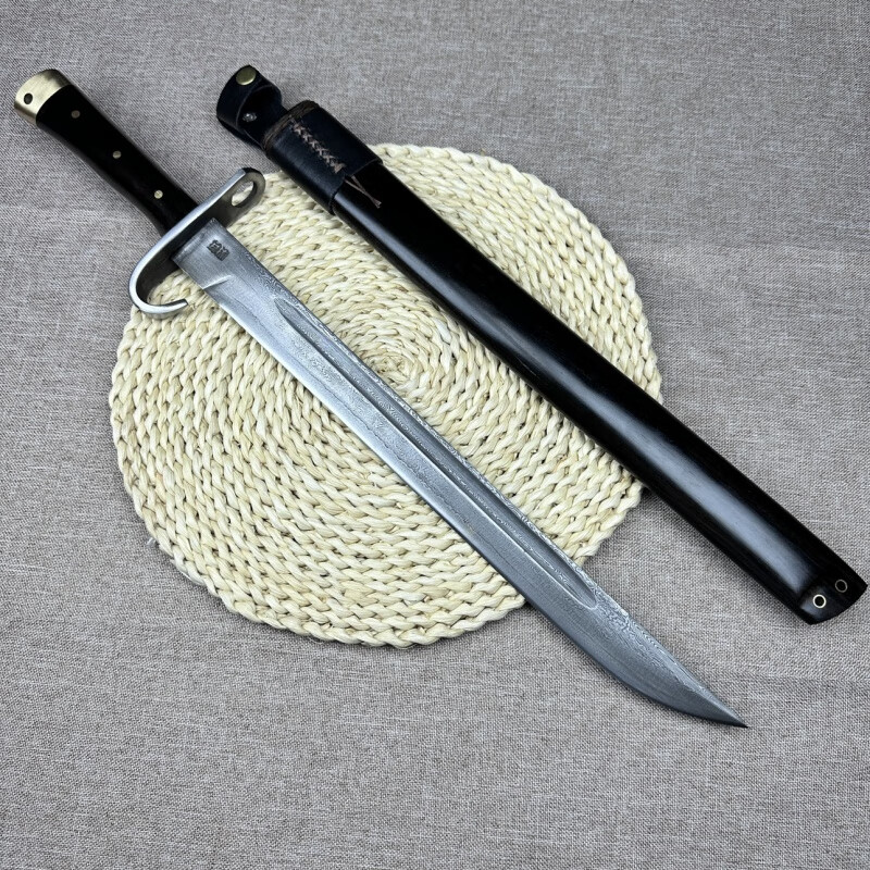 科悍（KENHAN）戶撒手工鍛打刀傳統(tǒng)老式銹春刀劍武術(shù)刀劍收藏冷兵器未開刃 60以  38cm