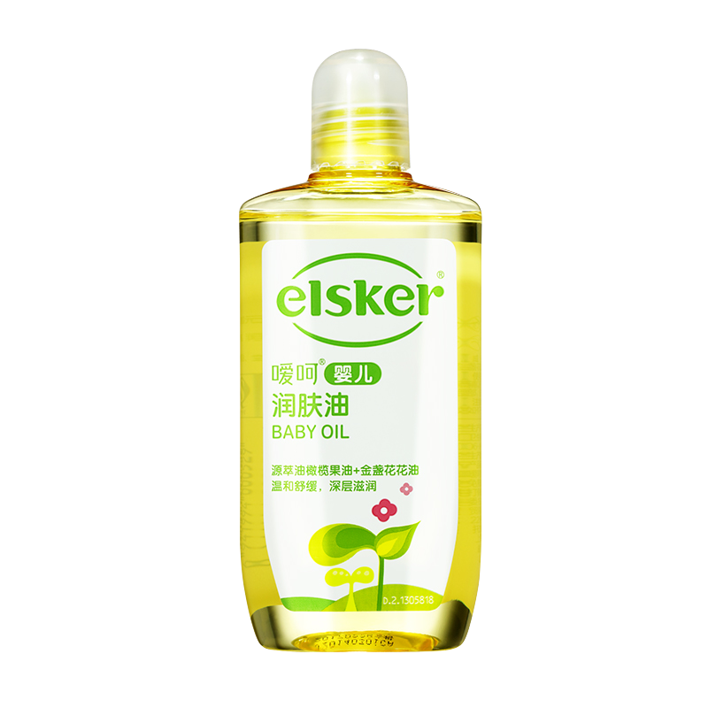 嗳呵（elsker）婴儿润肤油120ml 草本按摩油 橄榄油成分滋润保湿清洁头垢卸妆
