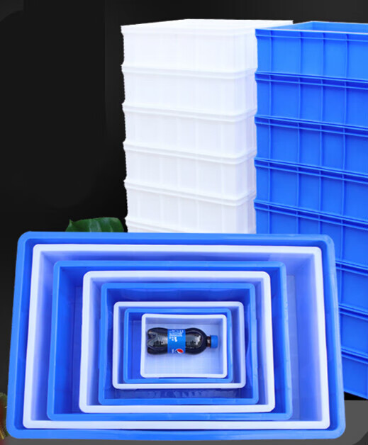 加厚胶箱塑料周转箱长方形框子胶盆胶框批發胶盘筐子  尺寸大小看 1