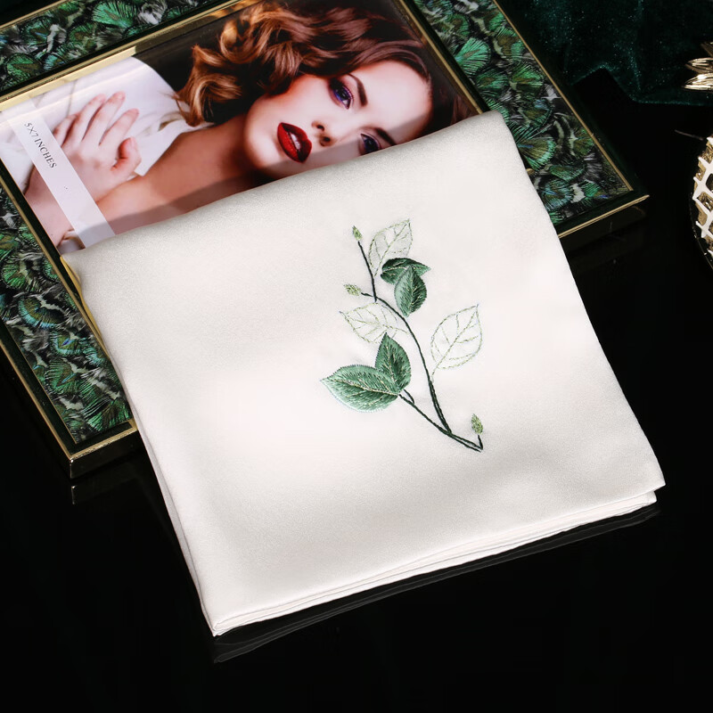 apatia真丝手帕男士女刺绣手绢古风小方巾手工苏绣手巾苏州丝绸高档