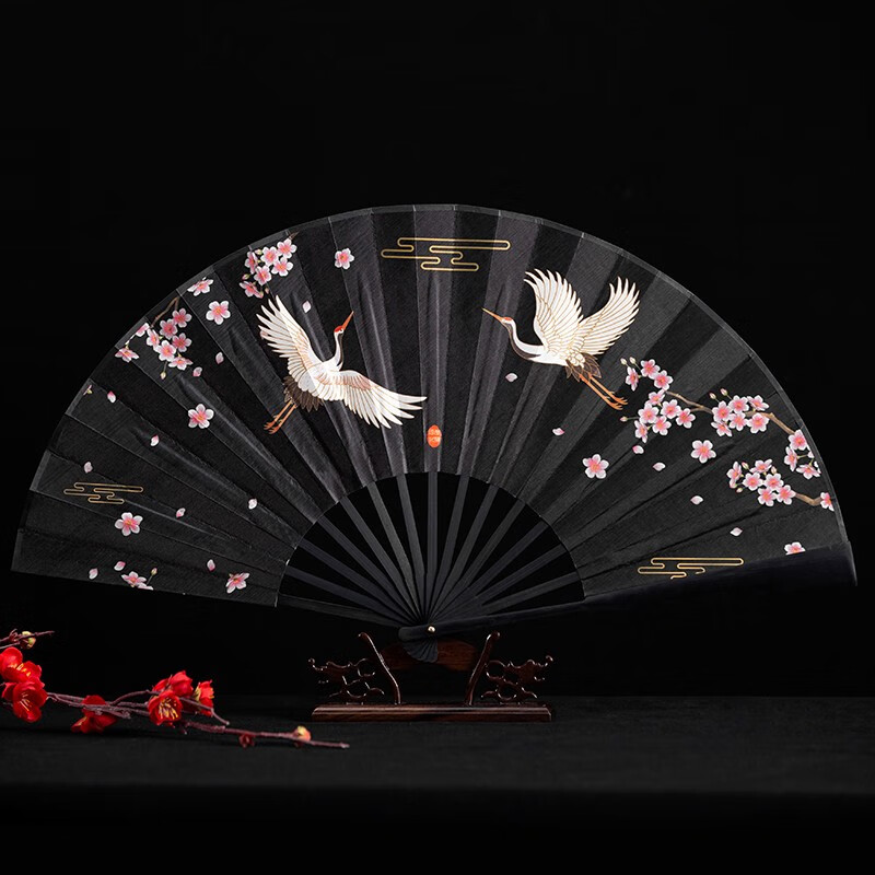 林木岛(linmudao)扇子学生古风夏季新中式中国风绢布折扇空白扇汉服