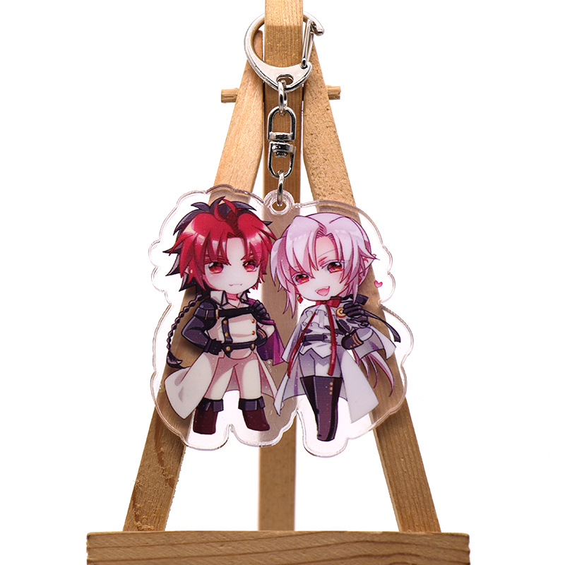 樱云漫动漫周边亚克力 终结的炽天使 百夜优一郎 克鲁鲁 双面挂件钥匙