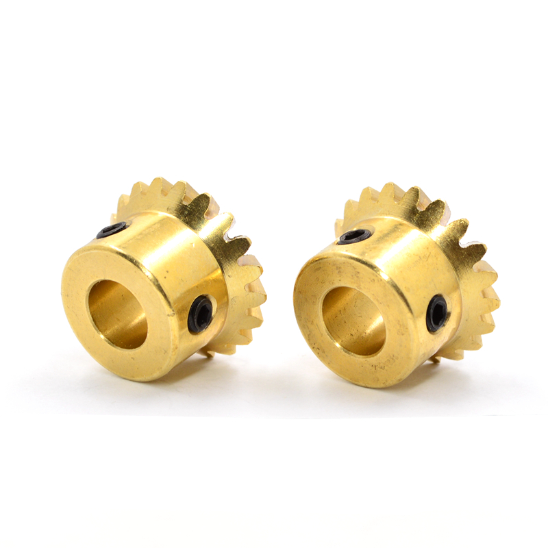 黄铜伞齿轮 锥齿轮 1模15齿/20齿/25齿/30齿 1比1等径直齿锥齿轮 黄铜