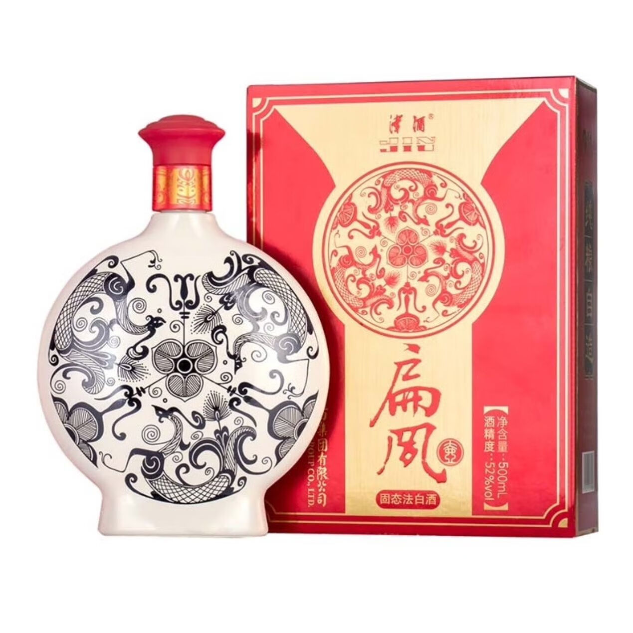 zoci津酒扁凤壶花津40度52度浓香型500ml*6瓶整箱固态法白酒 天津特产