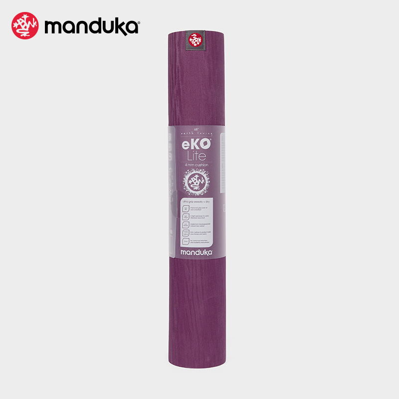 Manduka eKO Lite 4mm 标准款防滑耐磨天然环保橡胶瑜伽垫 多色可选 莓紫(加长款180cm) 4mm(型)