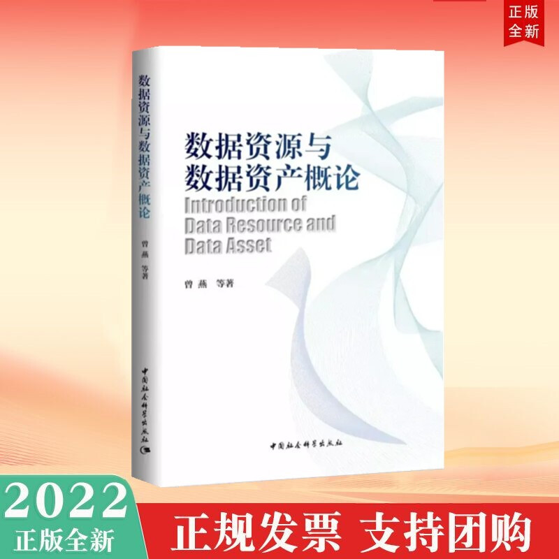 数据资源与数据资产概论 2022年新书 曾燕 著 中国社会科学出版社