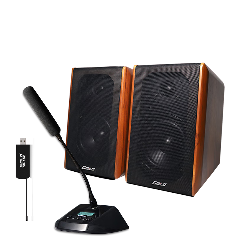 Gmtd 遠(yuǎn)程視頻會議麥克風(fēng)無線話筒會議室音響設(shè)備套現(xiàn)場擴(kuò)聲電腦筆記本usb專業(yè)遠(yuǎn)距離收音鵝頸電容麥 CL02+S501長咪桿