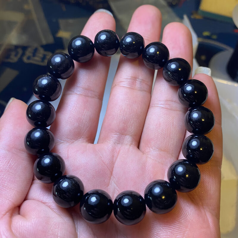 听筠天然黑驴蹄子圆珠手串珠男盘玩文玩佛珠饰品角骨随身摸金民俗文化
