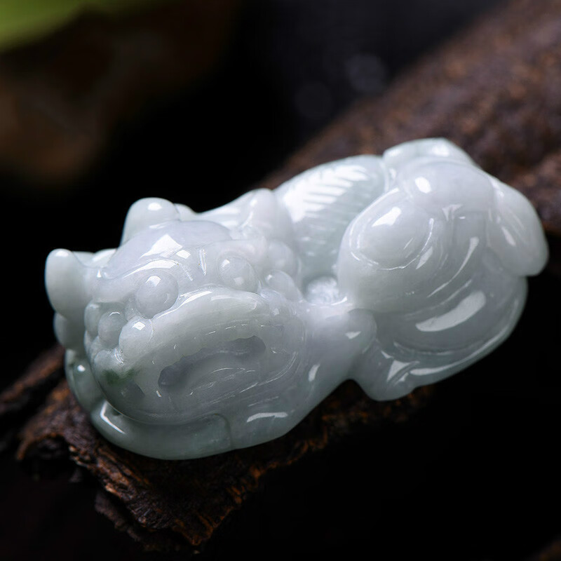 岑枫 翡翠貔貅吊坠男女款 玉石手把件 玉貔貅挂件