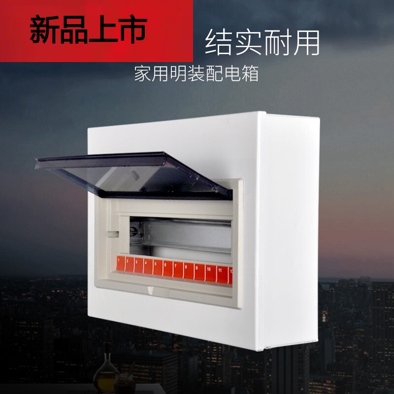 适用于照明pz30强电空开布线箱配电箱明装电表箱8/10/12/20/24回路 8