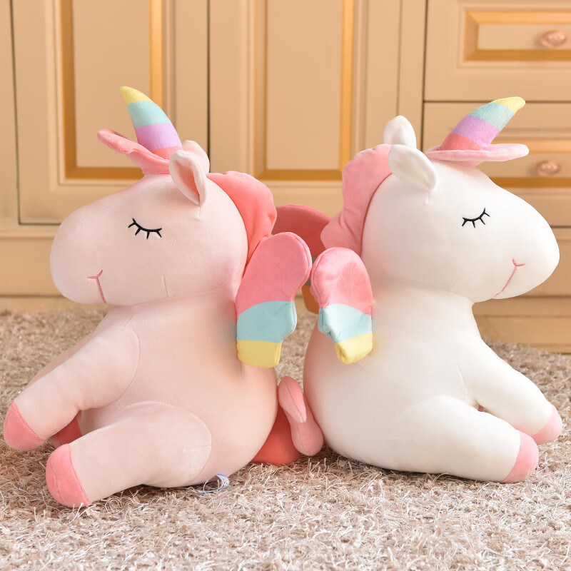 独角兽玩偶ins网红梦幻双子星独角兽公仔毛绒梦幻日本少女心玩偶