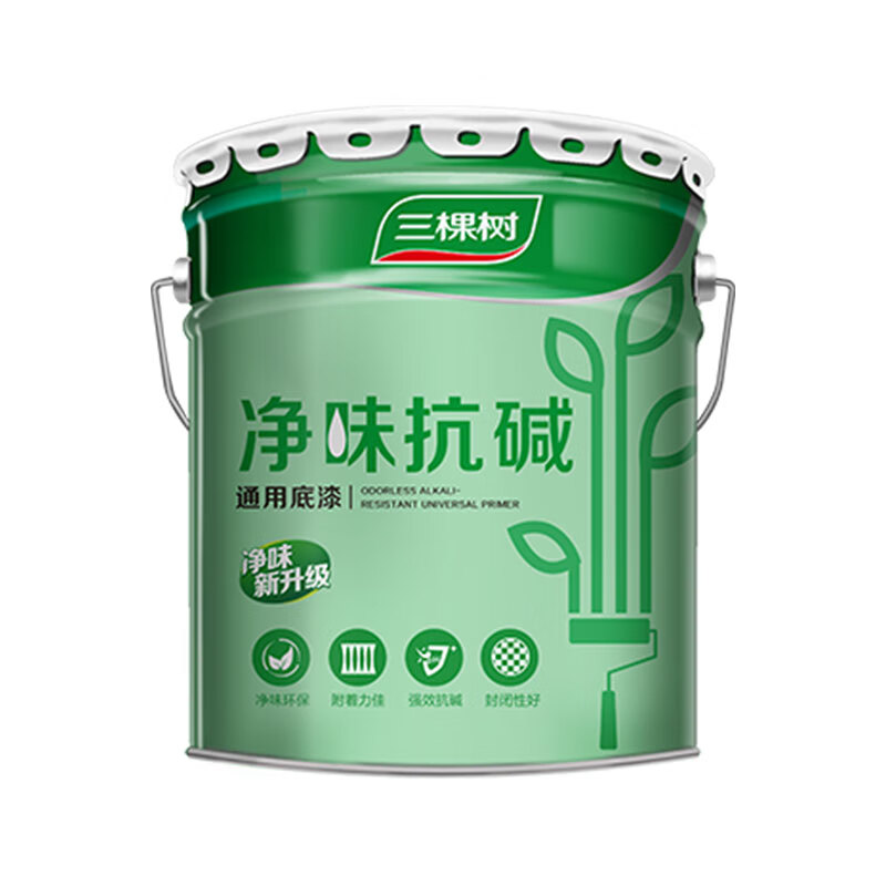 底漆净味防霉抗碱墙面漆自刷白色油漆涂料环保内墙漆 25kg抗碱底漆
