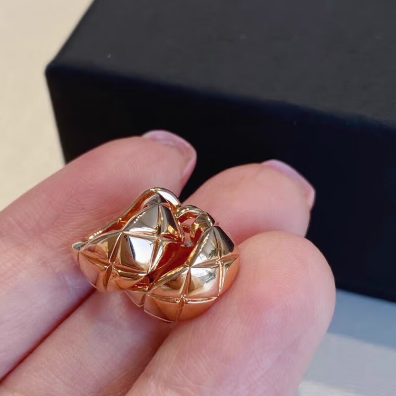 珠佩丽黄金色耳扣定制金色耳钉玫瑰金色男女情侣金色耳扣时尚简约韩版