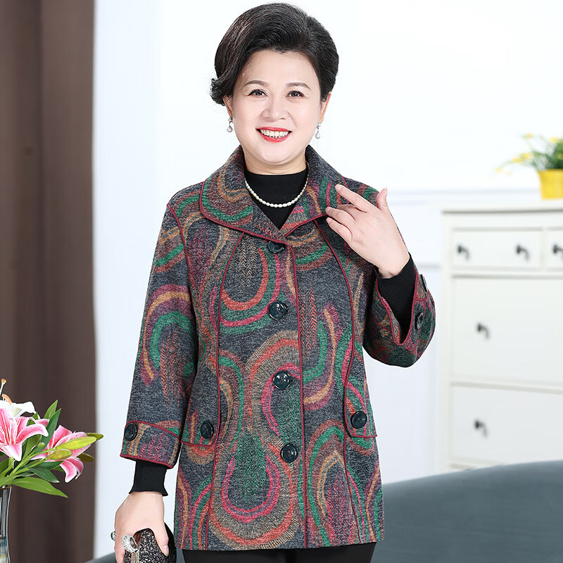 fickan胖人女装显瘦款品牌太太加肥加大码服装老年人秋装外套220斤