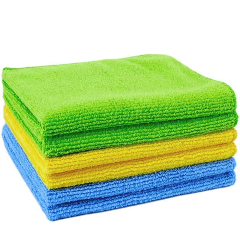 艾美雅保潔專用擦地抹布擦家具拖地毛巾吸水不易掉毛家用清潔易清洗擦地 40x40cm加厚6條裝藍(lán)綠黃各2條 50克/條