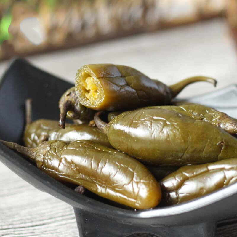 宜享健康腌辣椒酸脆咸辣 农家酱油椒泡辣椒小咸菜下饭菜延边泡菜500g