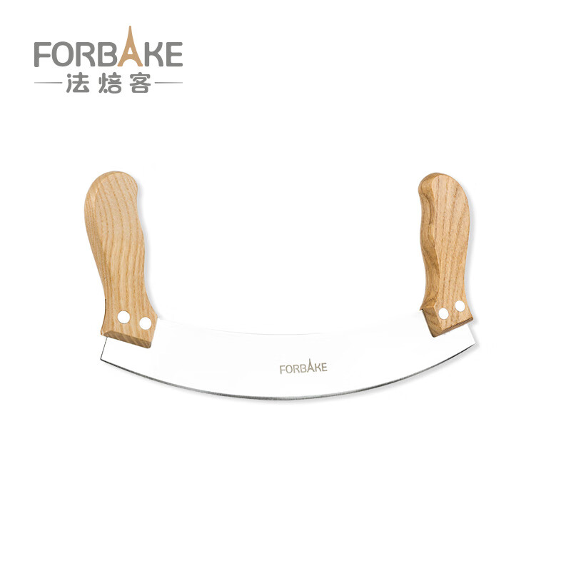 法焙客(FOR BAKE)雪花酥切刀 不銹鋼牛軋?zhí)堑?弧形餅干披薩切刀 烘焙工具 牛軋?zhí)乔械?FB51820