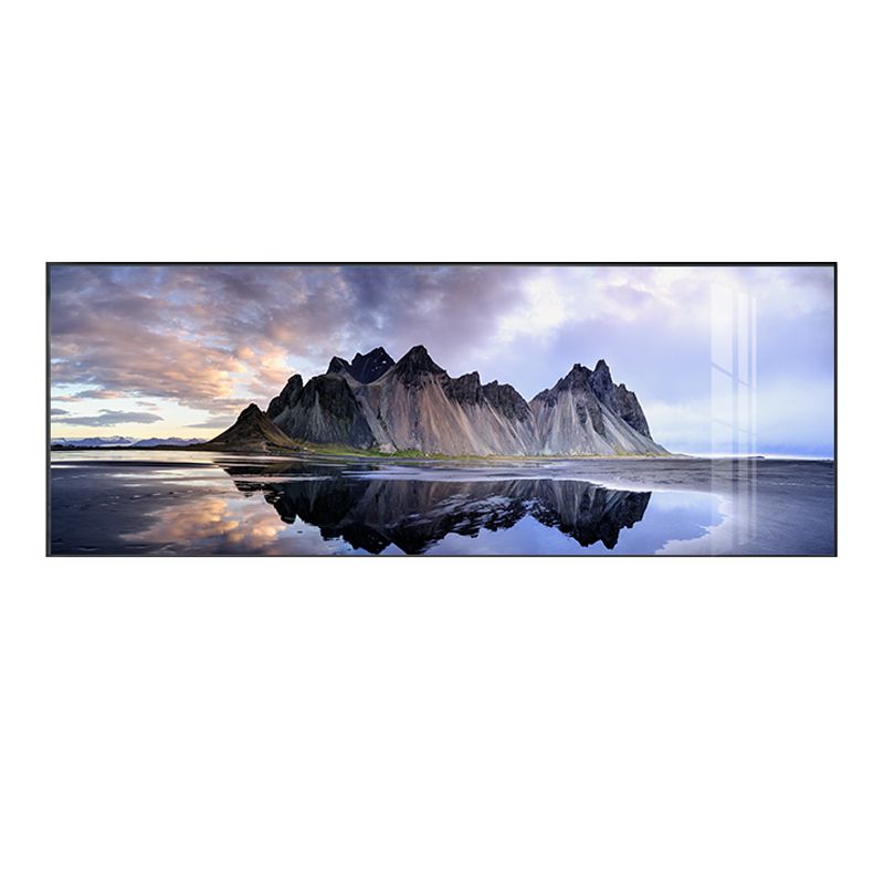 墨派客廳裝飾畫現代簡約沙發(fā)背景墻壁畫背有靠山超大尺寸橫幅山水掛畫 背有靠山D款 180x60cm(適合2.2米沙發(fā))晶瓷