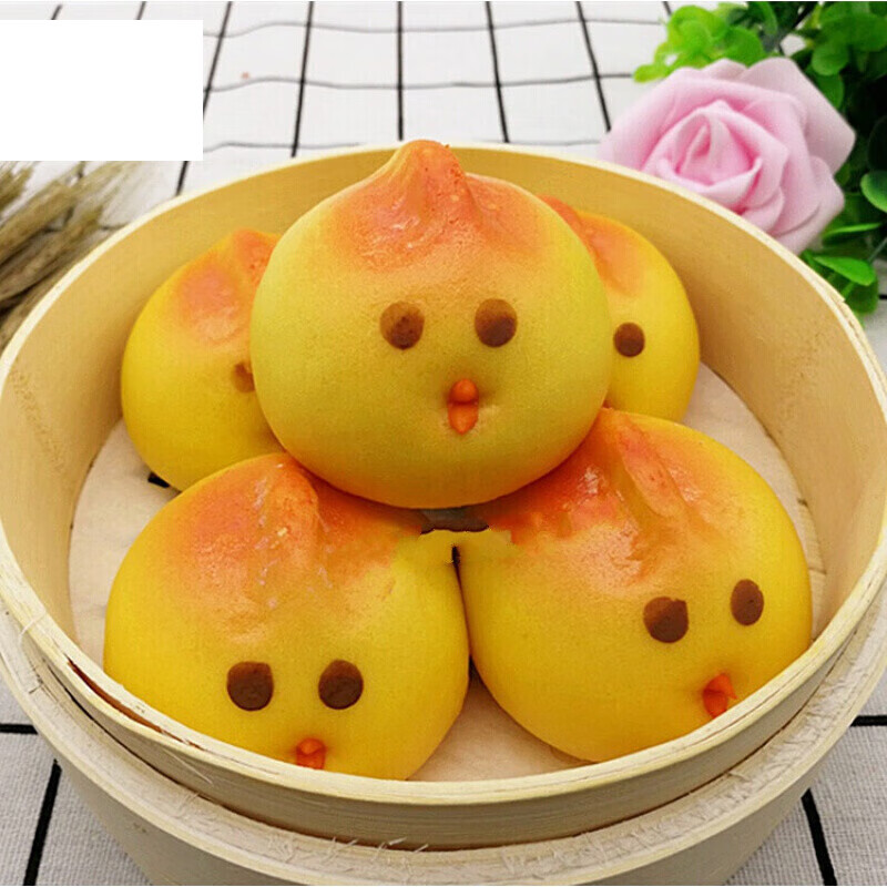 宜享健康鸡仔包奶黄馅卡通包子小鸡宝宝动漫馒头酒店儿童早餐面包点心