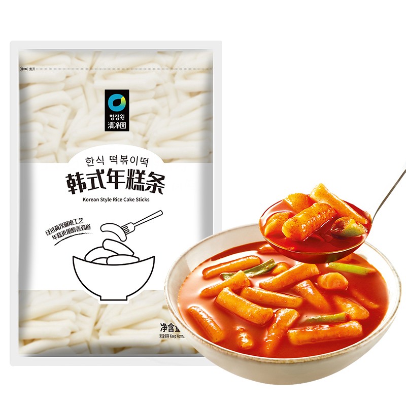 清净园常温年糕条500g韩式年糕条醇香劲道炒年糕条脆皮年糕韩式辣炒