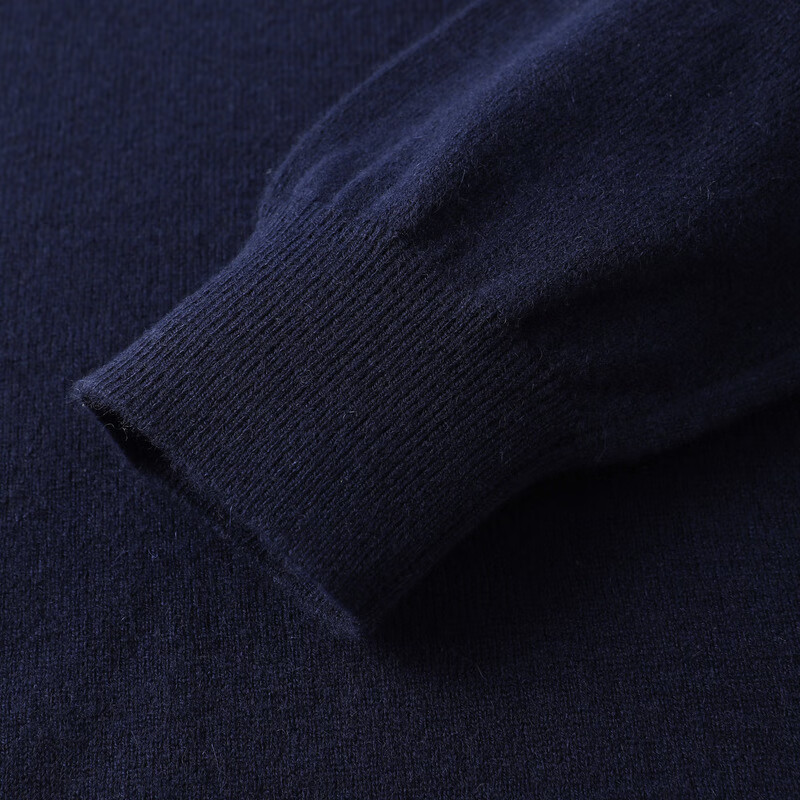 MAYOR男装 全羊绒保暖藏青圆领羊绒衫 藏青 2XL （115）