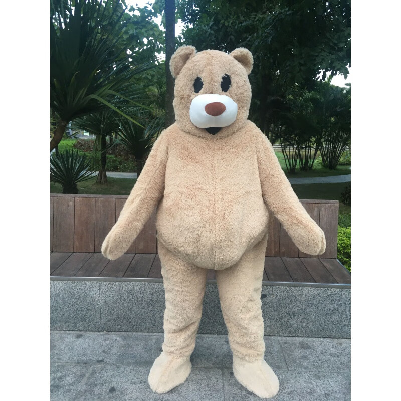 网红熊人偶服装 现货定制人穿玩偶泰迪熊卡通人偶服装毛绒网红抖音同