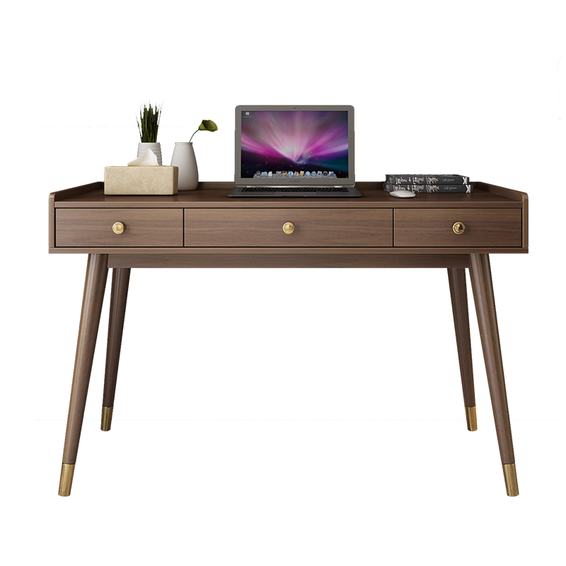 兰尼森 电脑桌 现代卧室转角台式电脑桌子北欧简约家用简易轻奢书桌书架 书桌+书椅