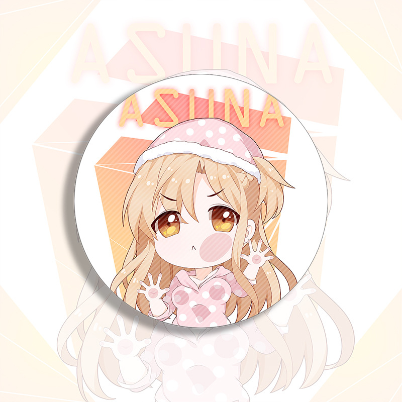 动漫周边徽章二次元q版吧唧初音雷姆fate胸章胸针漫展挂饰 亚丝娜