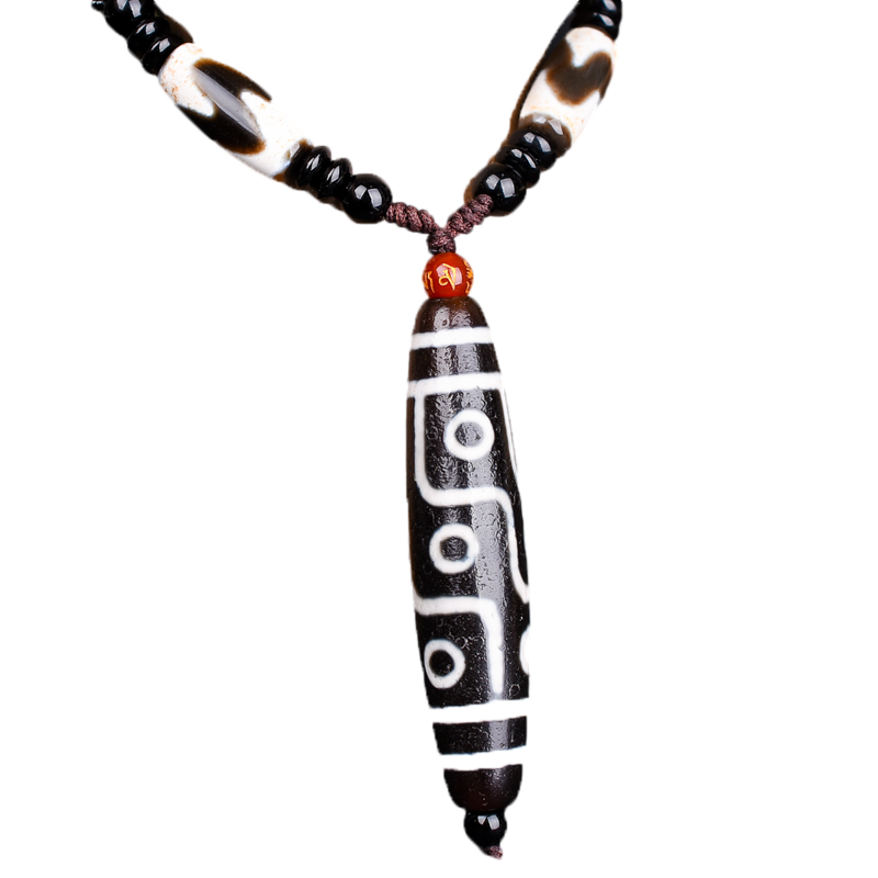 西璽真品西藏蓮師三眼九眼天珠老瑪瑙吊墜男女佛珠天眼項(xiàng)鏈掛件玉墜 九眼天珠