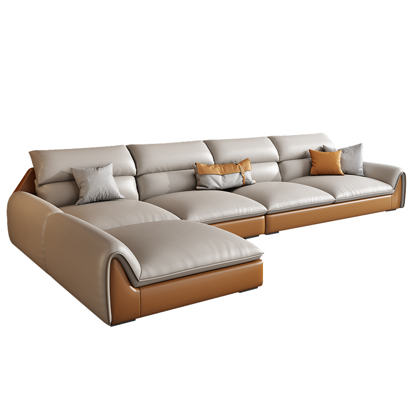 【5折】梦美斯宣 意式极简真皮沙发现代简约皮沙发北欧客厅轻奢大小户型皮沙发组合 GP-S066 【升级版】双人位+单人位+左/右贵妃(3.52m)