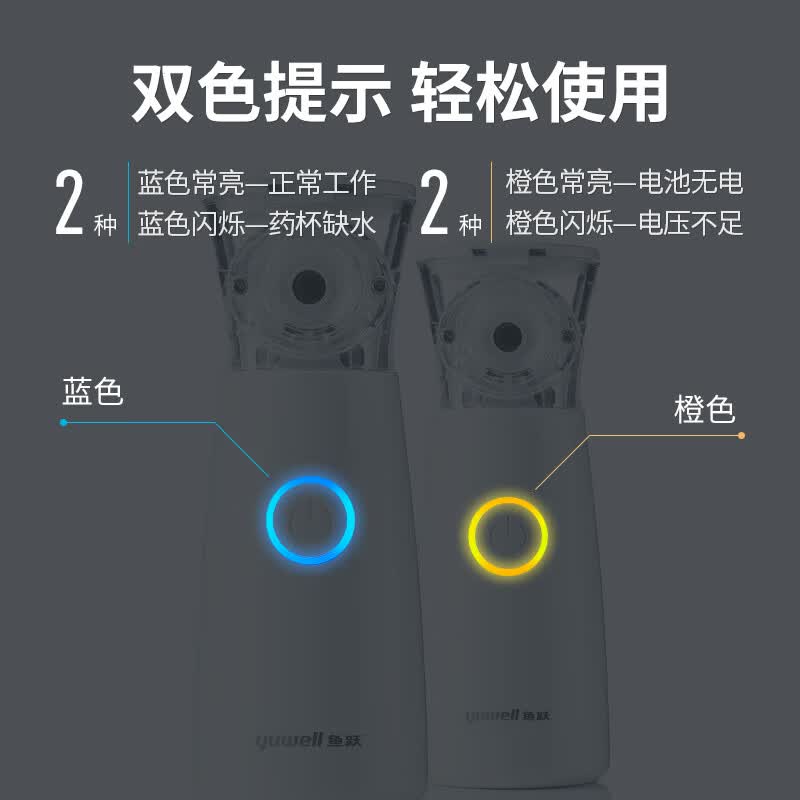 鱼跃(yuwell)手持雾化器儿童家用老年人咳嗽哮喘轻音低噪便携式医用网式雾化机 【手持轻音】小巧便携性价款M102