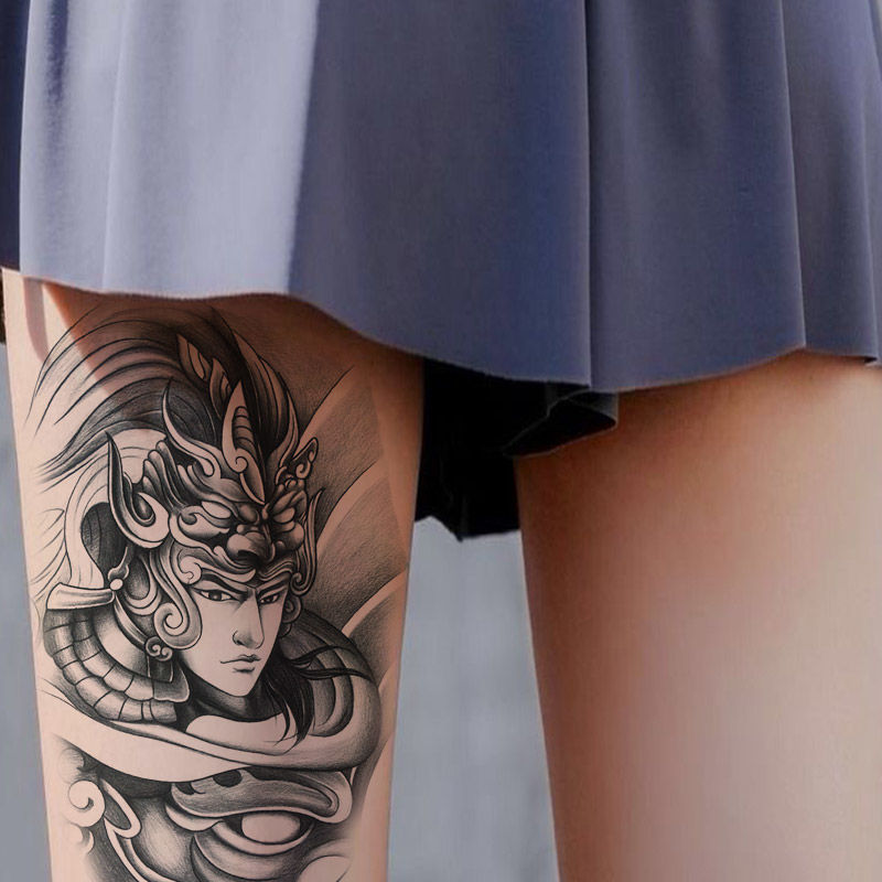 南欧世爵 新款小清新赵云赵子龙男女防水大图案纹身贴半臂贴纸个性