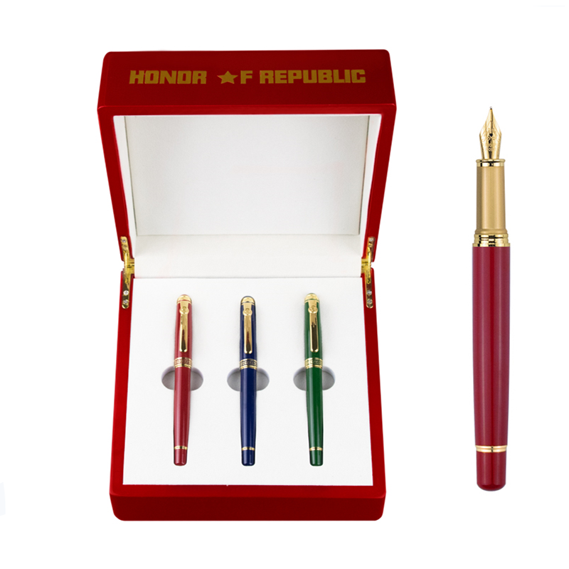 lampo 共和国之辉 国家会议签字笔商务礼盒装宝珠笔18k金笔钢刚笔生日