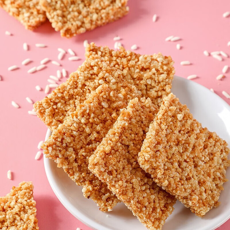 味滋源 营养代餐早餐小点心休闲零食小面包 饱腹小吃甜点美食 纯糯米锅巴 蟹黄味1箱+香辣味1箱 1件