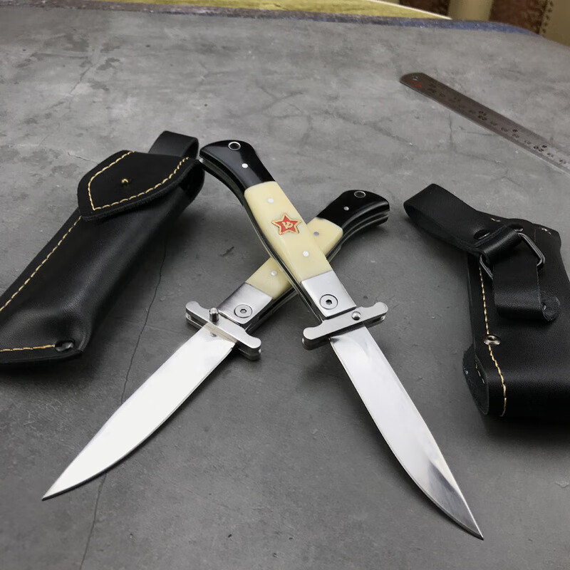 匠奴者 hokc高硬度野营生存外战术多功能edc折叠口袋水果刀 白柄白刃