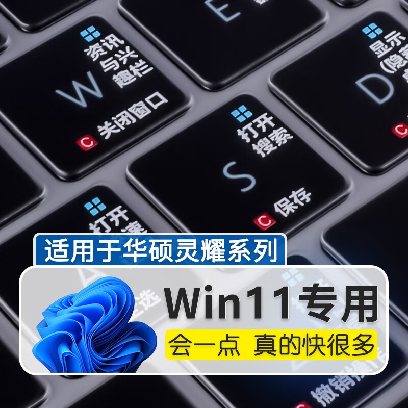 升派（ESPL） 适用于2025华硕灵耀14 旗舰版键盘膜Pro16笔记本灵耀X双屏电脑逍遥防尘灵耀X14凌锋X13 win11快捷键 灵耀14 2024【UX3405M】