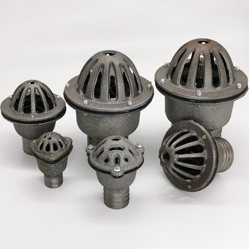 水泵止回阀加厚铸铁铁底阀汽油机抽水泵柴油机过滤龙头莲蓬头 1寸25mm