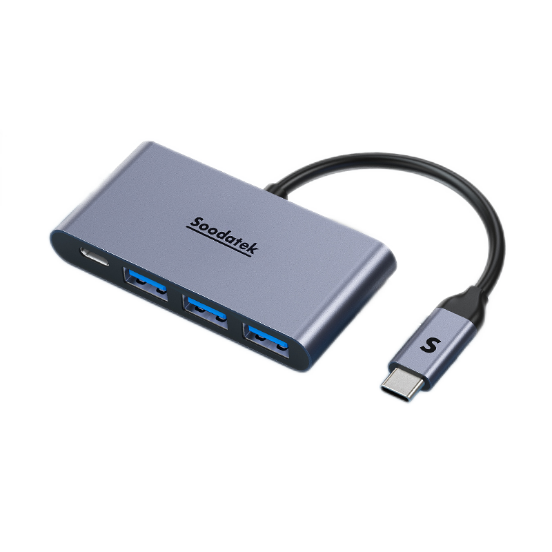 Soodatek  Type-C扩展坞通用华为苹果电脑MacBook转接头USB-C转HDMI转换器 四合一多功能扩展坞（3USB+PD充电）