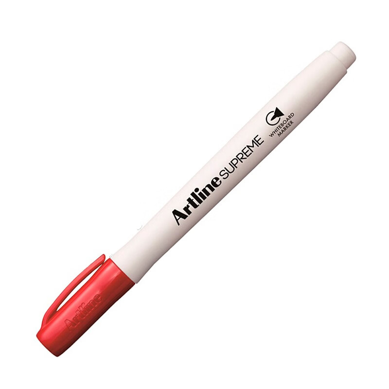 日本进口旗牌Artline雅丽EPF507细头圆头彩色白板笔速干型易擦会议教学商务1mm环保无气味 红色 1支