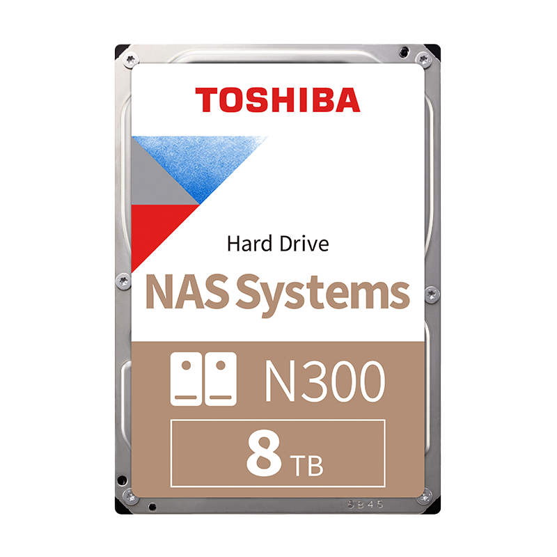 TOSHIBA 东芝 N300系列 3.5英寸 NAS硬盘 8TB（CMR、7200rpm、256MB）HDWG180