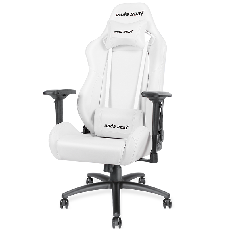 andaseaT安德斯特电竞椅电脑椅人体工学办公椅 冰雪王座米白色(脚架黑色）