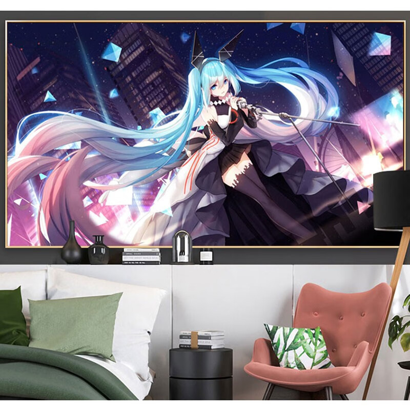 缀星 5d 钻石画十字绣满钻 卡通动漫 初音未来 贴钻画