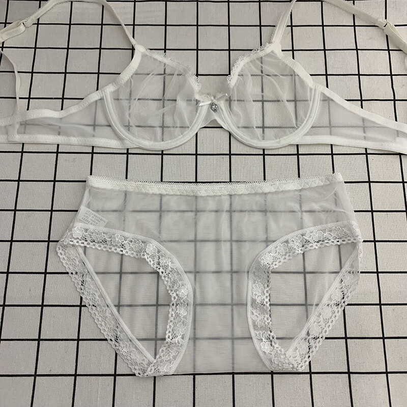 瑶梦莎女士性感调情内衣透明整套文胸套装胸罩内裤全乳罩女性惑火辣