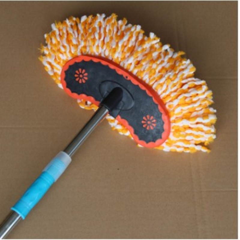 车巨人伸缩纳米洗车拖把 牛奶绒干湿两用加长杆洗车刷 清洁养护除尘