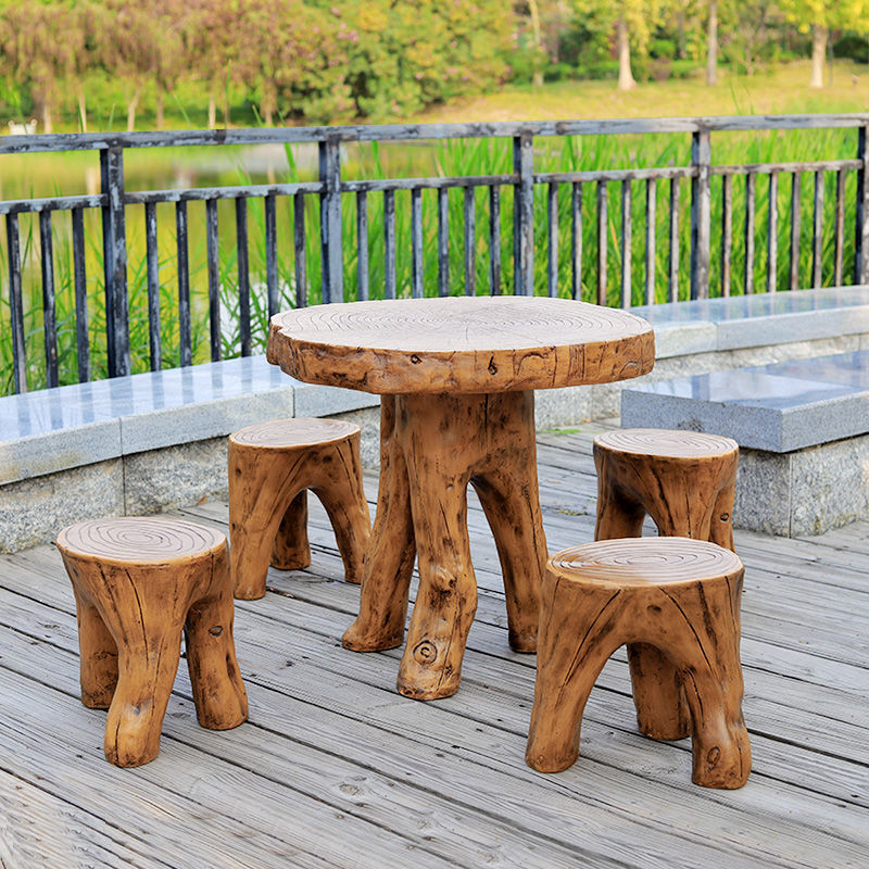 户外桌椅庭院室外阳台休闲桌露天防水防晒花园院子里装饰布置农村