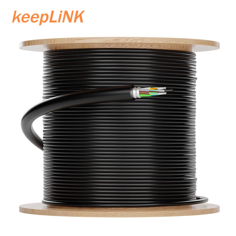 keepLINK KP-GYTA53-48B1.3 GYTA53室外单模光缆48芯1000米 地埋重铠层绞式光纤线